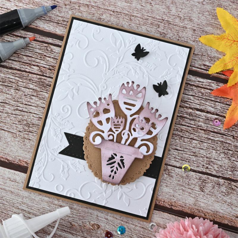 Inloveartshop Flower Pot and Flowers  Nature Decor Cutting Dies