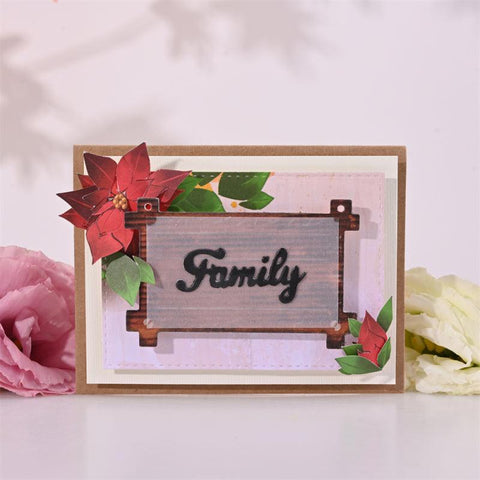 Inloveartshop “Family” Word and Message Background Board Cutting Dies