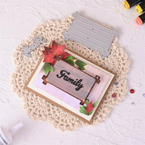 Inloveartshop “Family” Word and Message Background Board Cutting Dies