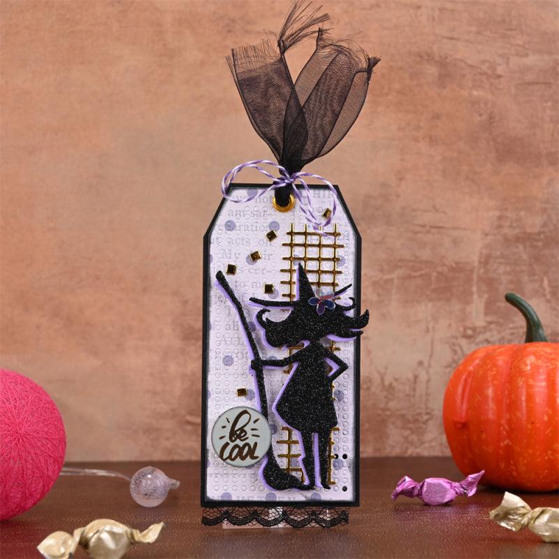 Inloveart Little Fairy and Old Witch Halloween Theme Metal Cutting Dies
