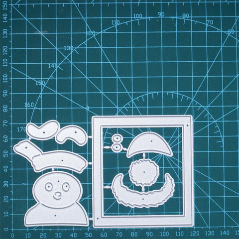 Inloveartshop Snowman and Square Frame Cutting Dies