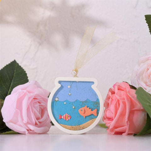 Inloveartshop Small Fish Tank and Fish Decoration Cutting Dies