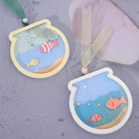 Inloveartshop Small Fish Tank and Fish Decoration Cutting Dies