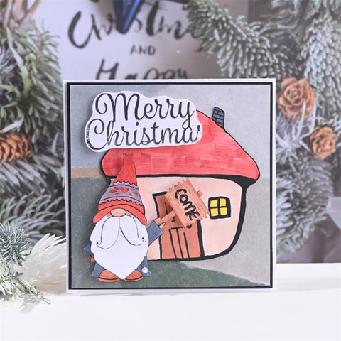 Inlovearts Gnome With White Beard Christmas Theme Cutting Dies