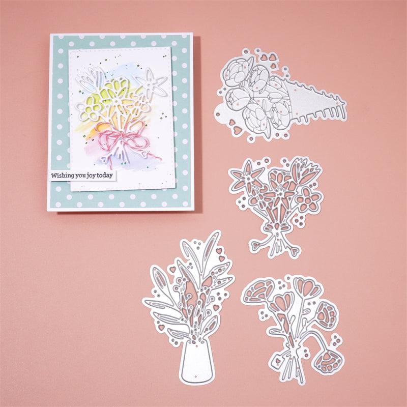 Inloveartshop 4 Kinds of Flower Bouquet Cutting Dies