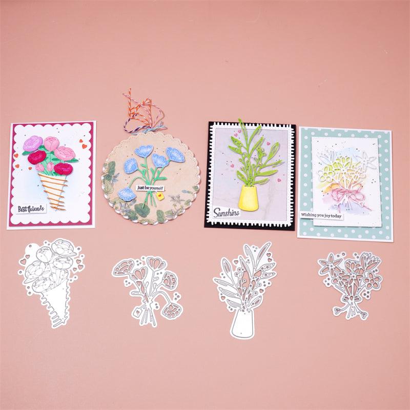 Inloveartshop 4 Kinds of Flower Bouquet Cutting Dies