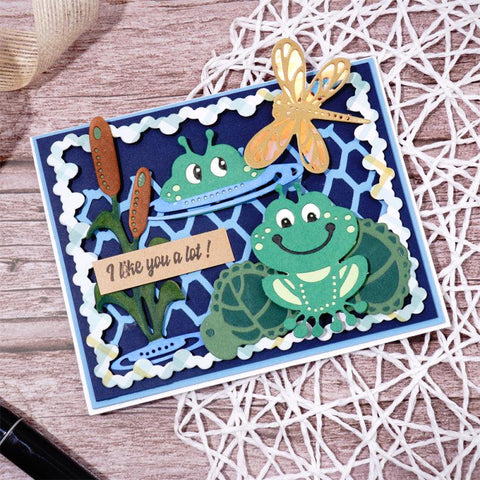 Inlovearts Frog, Dragonfly and Lotus Leaf Cutting Dies