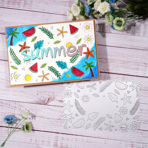 Inlovearts Vitality Summer Background Board Cutting Dies