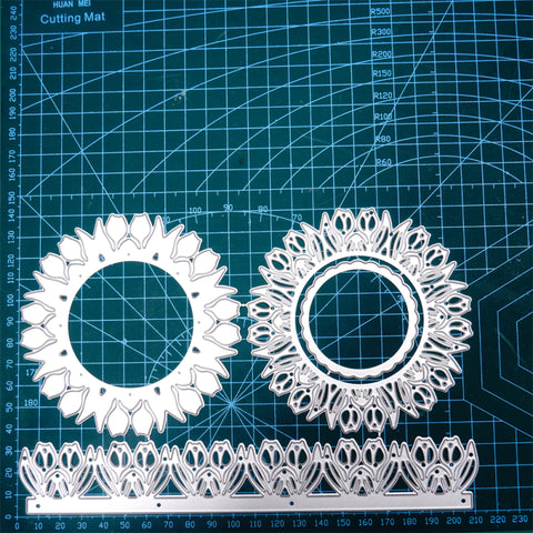 Flower Frame and Border Combined Cutting Dies