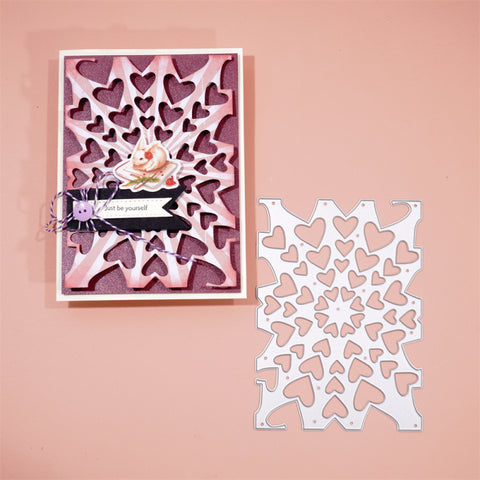 Inlovearts Heart Background Cutting Dies