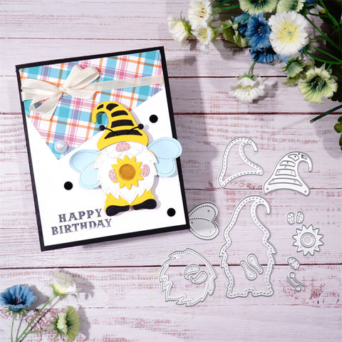 Inlovearts Gnome in Bee Costume Cutting Dies