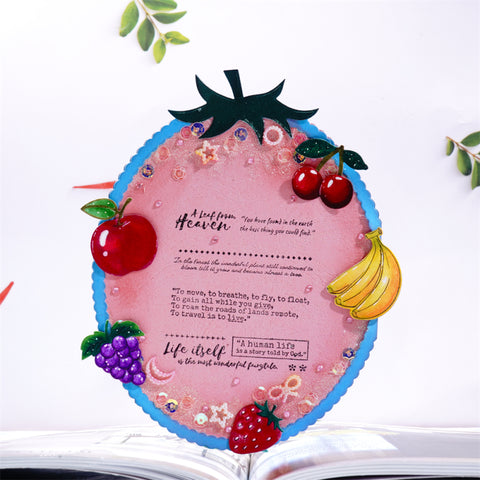 Inlovearts Oversized Oval Frame with Fruit Cutting Dies
