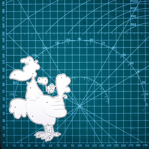 Inlovearts Cartoon Chicken Rooster Cutting Dies