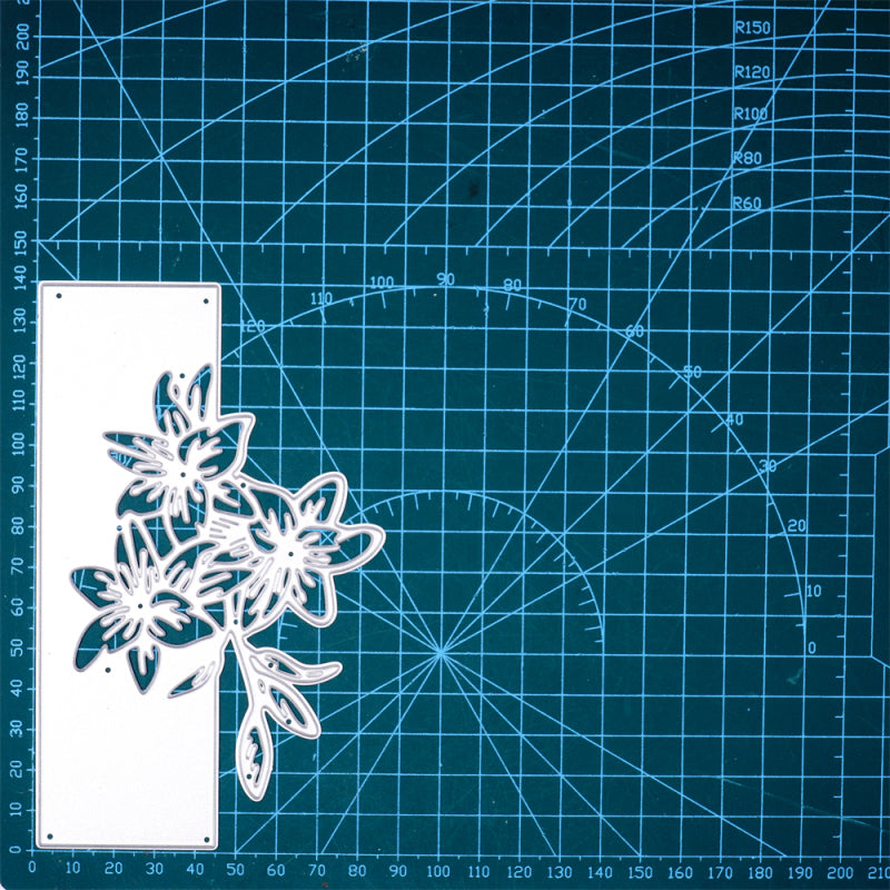 Inlovearts Blooming Flower Border Metal Cutting Dies