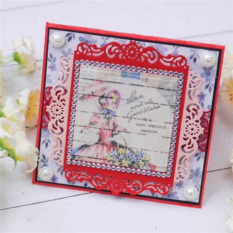 Square Lace Frame Dies - Inlovearts