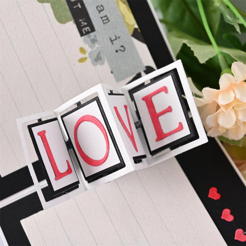 Inloveartshop "Love" Word Foldable Frame Metal Cutting Dies