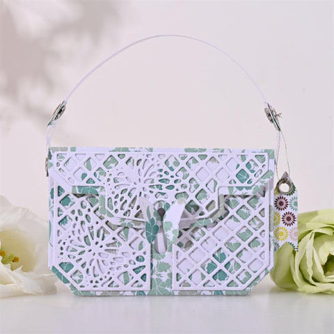 Inloveartshop Elegant Butterfly Handbag Boxes and Bags Cutting Dies