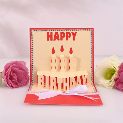 Inloveart 3D Happy Birthday Cake Metal Cutting Dies