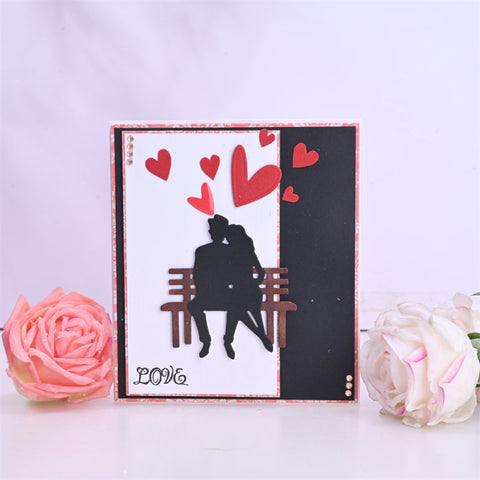 Inloveartshop A Couple on Bench Valentines Theme Cutting Dies