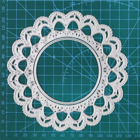 Inloveartshop Circle Nesting Floral Lace Border and Frame Cutting Dies