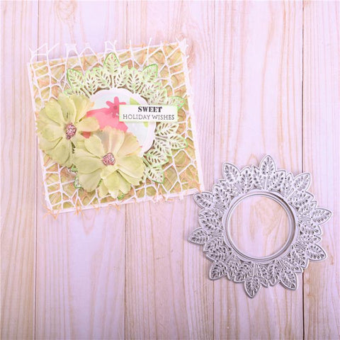 Creative Leaves Circle Frame Dies - Inlovearts