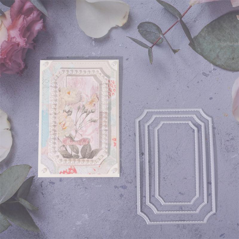 Inloveartshop 7Pcs Simple Nesting Border and Frame Cutting Dies
