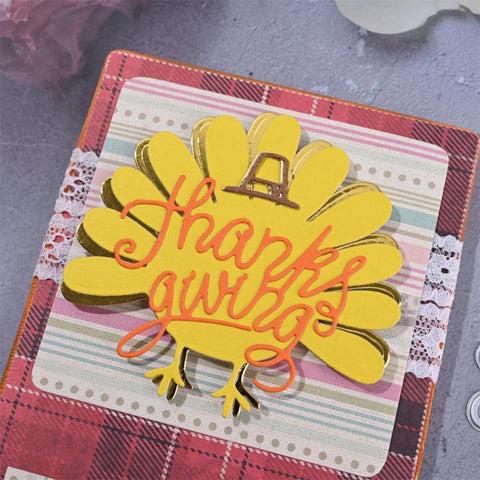 Inloveartshop "Thanksgiving" Word and Turkey Cutting Dies