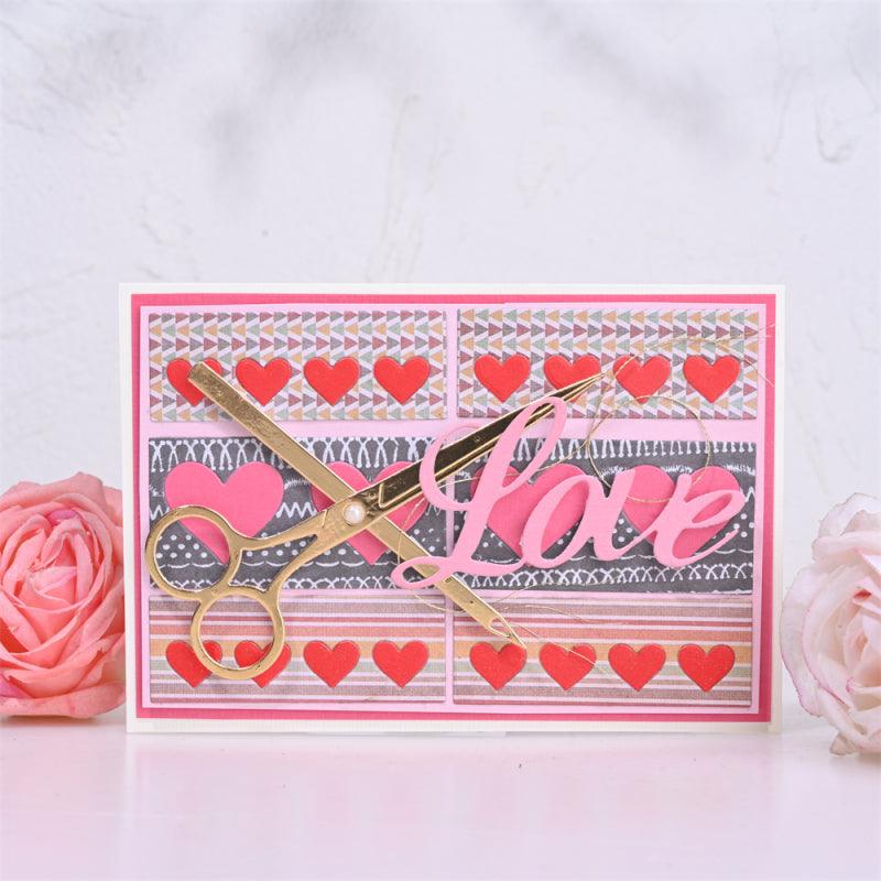 Inloveartshop Scissors, Pencils and Heart Frame Tag and Decoration Cutting Dies