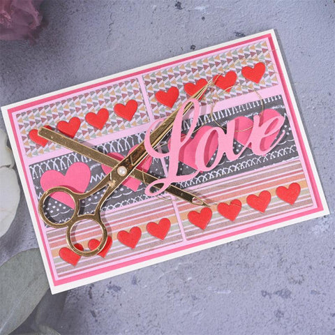 Inloveartshop Scissors, Pencils and Heart Frame Tag and Decoration Cutting Dies