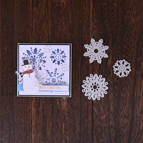 Inloveartshop 3Pcs Exquisite Snowflake Christmas Theme Cutting Dies