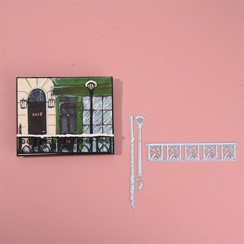 Inloveartshop Fences and Street Lights Cutting Dies