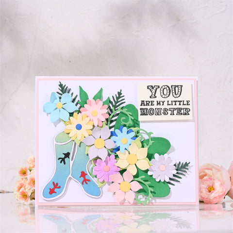 Inloveartshop Layering Flowers and Rain Shoes Nature Decor Cutting Dies