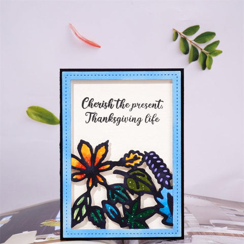Inloveartshop Leaves and Flowers Background Board Cutting Dies