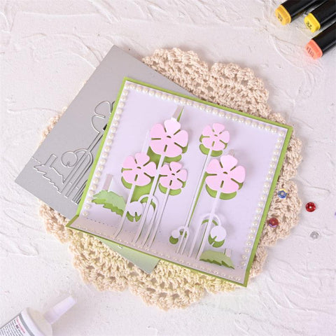 Inloveartshop 3D Stretchable Flowers Background Board Cutting Dies