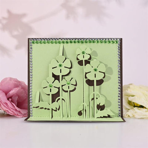 Inloveartshop 3D Stretchable Flowers Background Board Cutting Dies