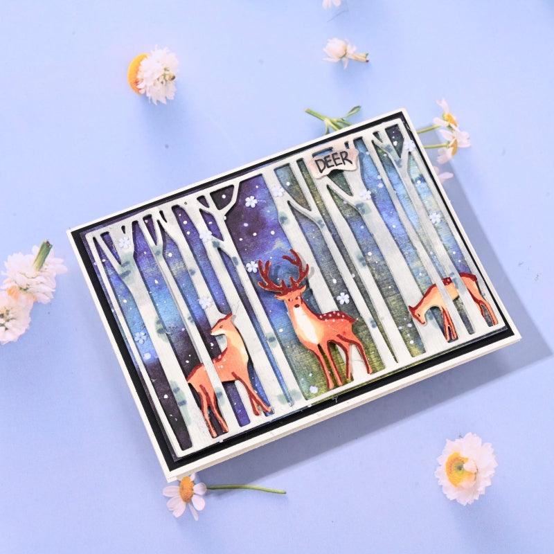 Inloveartshop Deer in Forest Frame Cutting Dies