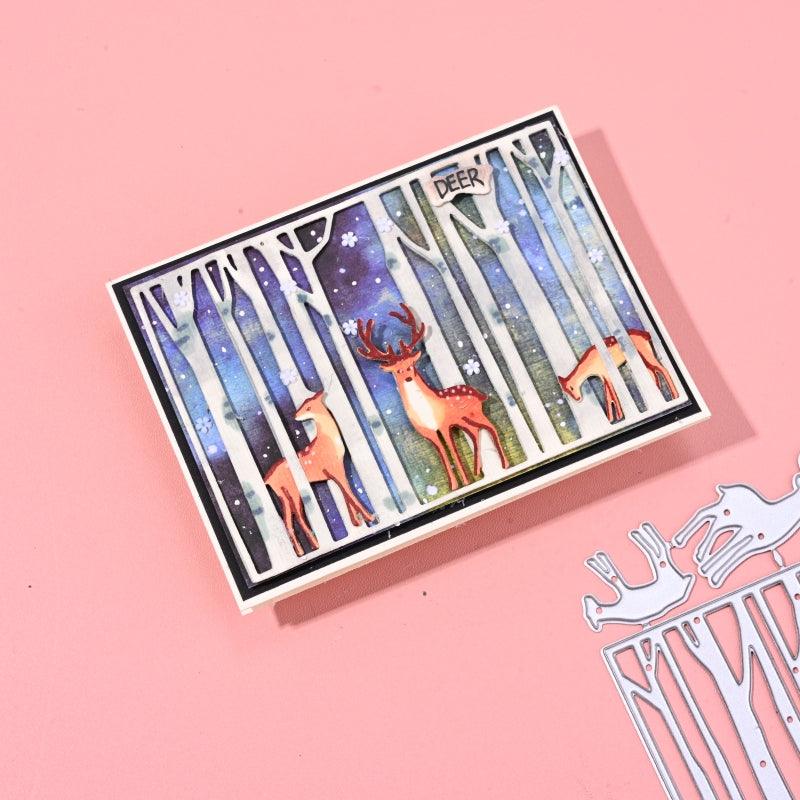 Inloveartshop Deer in Forest Frame Cutting Dies