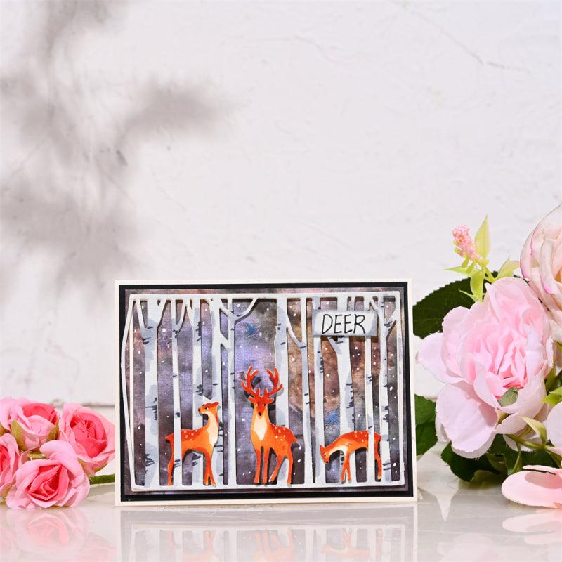 Inloveartshop Deer in Forest Frame Cutting Dies