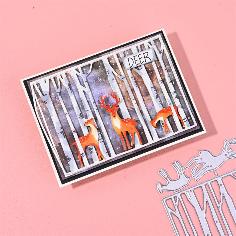 Inloveartshop Deer in Forest Frame Cutting Dies