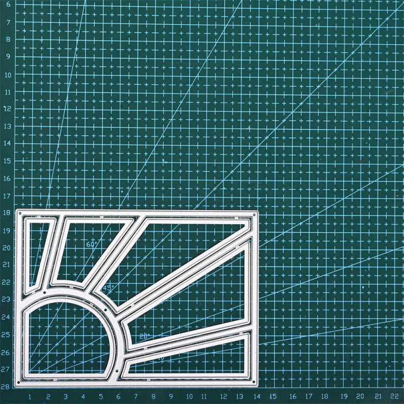 Inlovearts Rectangle Triangle Circle Split Background Board Cutting Die