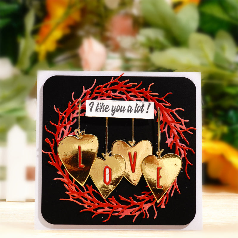 Inlovearts "Love" Word in Heart Shape Cutting Dies