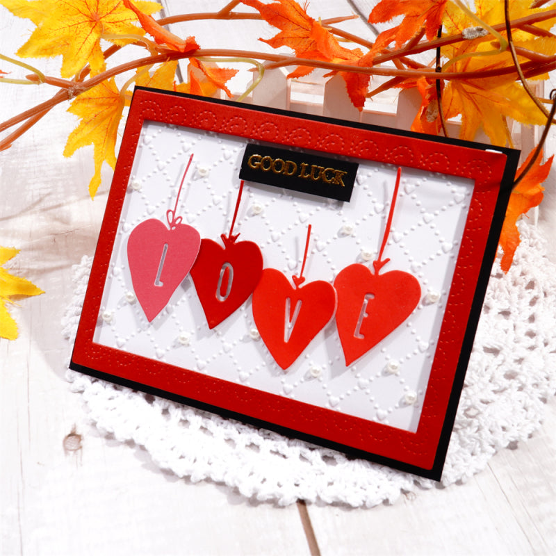Inlovearts "Love" Word in Heart Shape Cutting Dies
