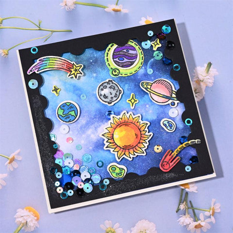 Inloveartshop Multiple Planet In Amazing Universe Dies with Stamps