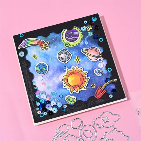 Inloveartshop Multiple Planet In Amazing Universe Dies with Stamps