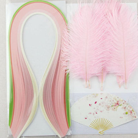 Paper Filigree Painting Kit-Feather fan