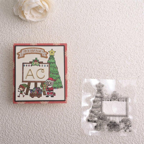 Inloveartshop Santa Claus Delivers Gifts Stamps